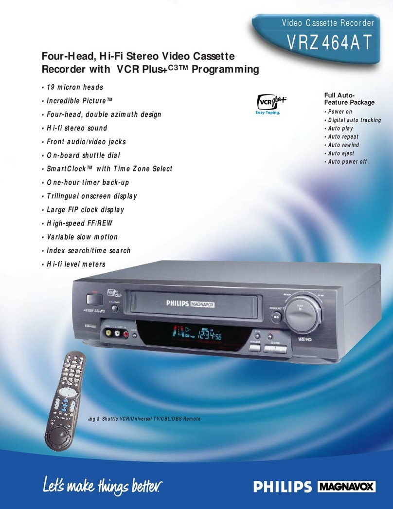 Philips VRZ464AT Manuel du propriétaire Philips VRZ464AT Manuel du propriétaire