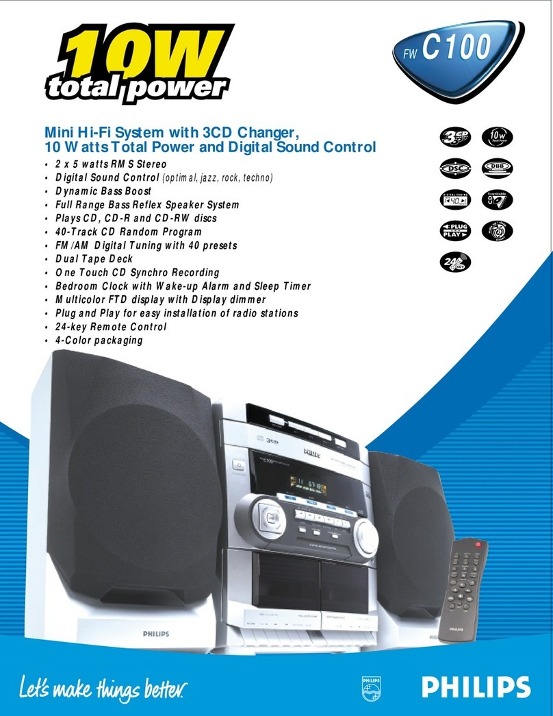 Philips FW-C100 Manuel utilisateur