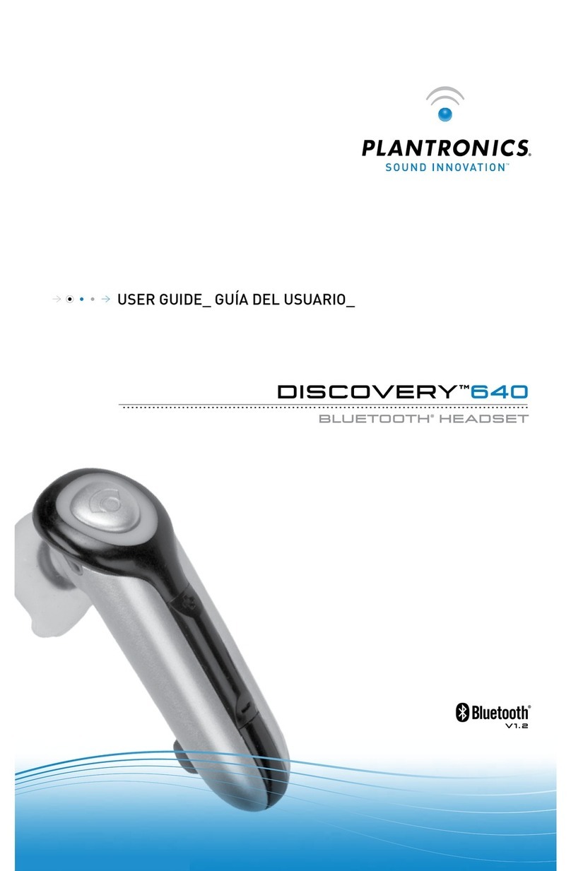 Plantronics Discovery 640 Manuel utilisateur Plantronics Discovery 640 Manuel utilisateur