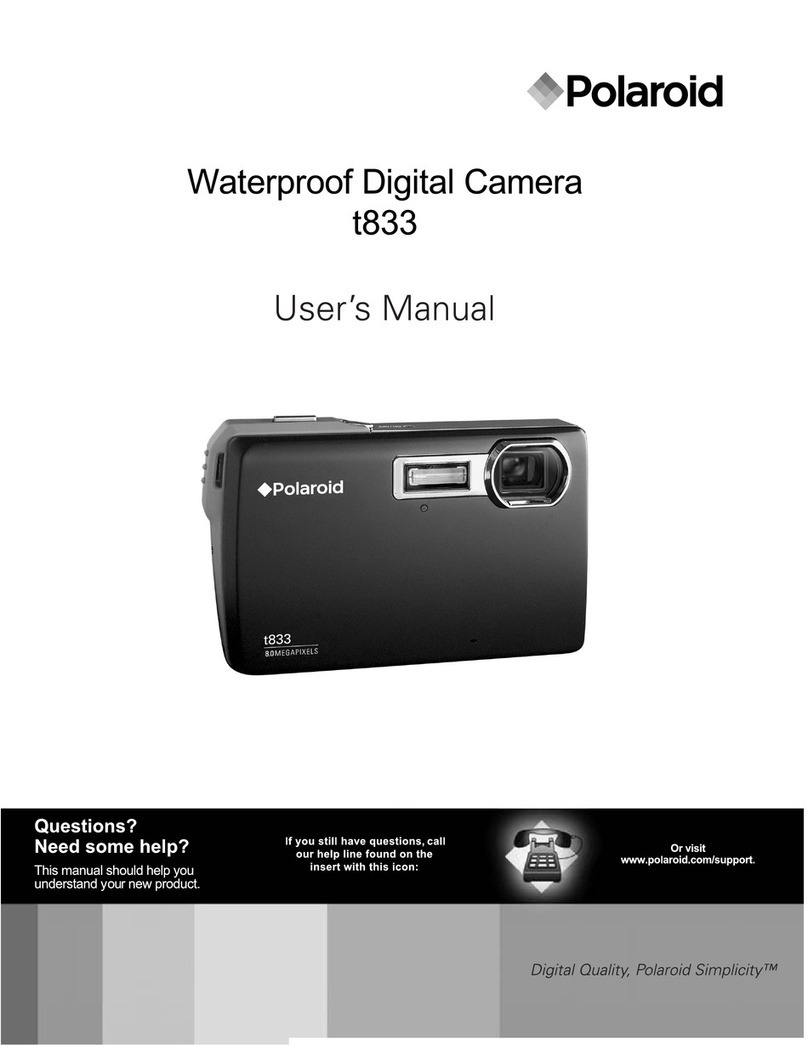 Polaroid T833 - Digital Camera - Compact Manuel utilisateur