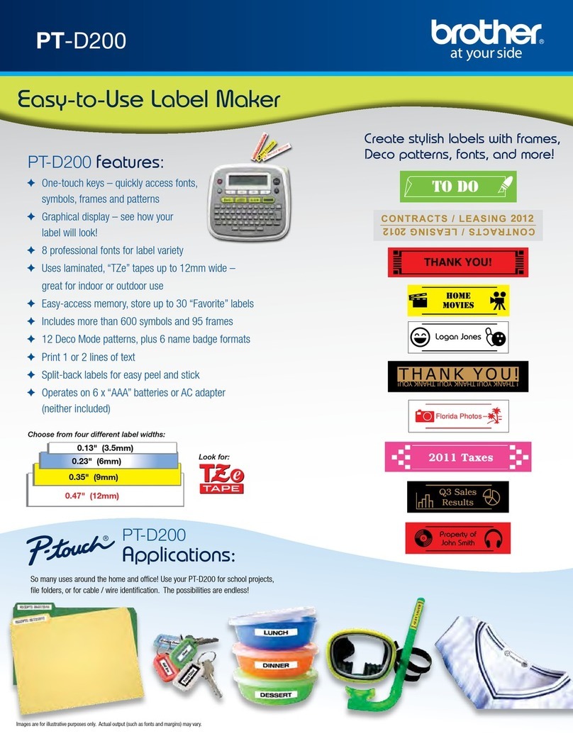 Brother P-Touch PT-D200 Manuel du propriétaire