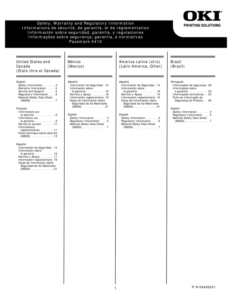 Oki Pacemark PM4410 Manuel de service