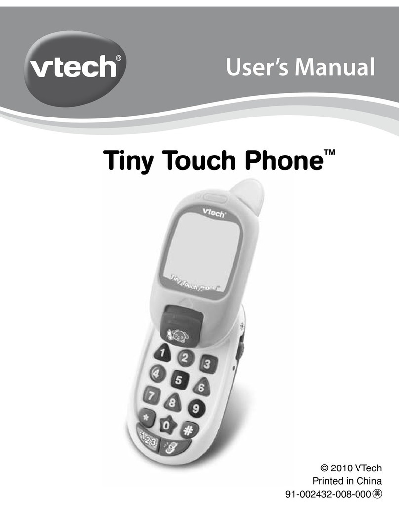 V-tech Tiny Touch Phone Manuel utilisateur V-tech Tiny Touch Phone Manuel utilisateur
