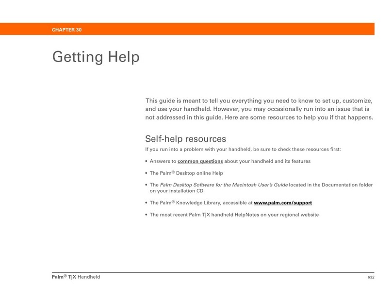 Palm TX Manuel utilisateur Palm TX Manuel utilisateur