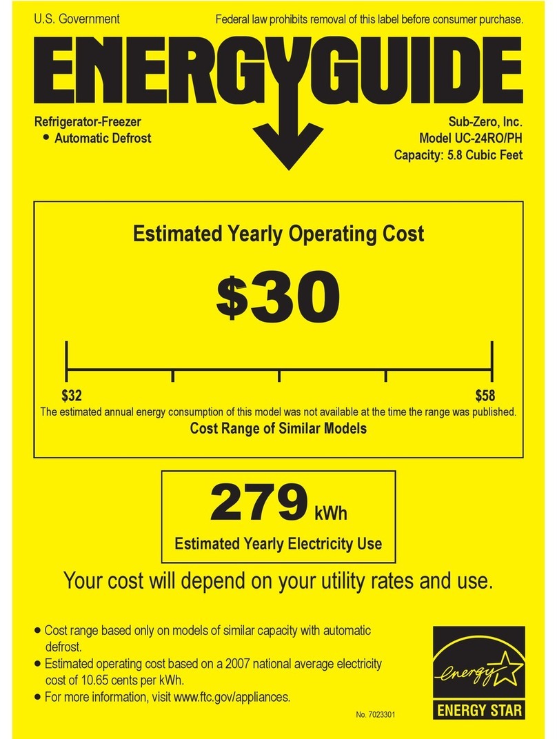 Sub-Zero UC-24RO Instructions de montage
