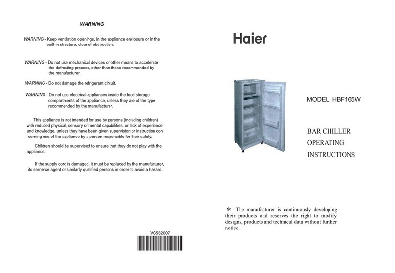 Haier HBF165W Manuel utilisateur