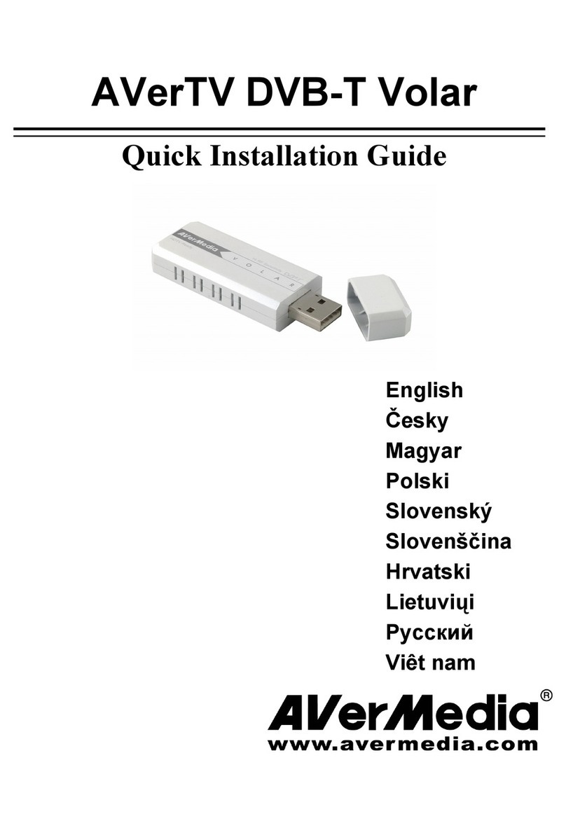 Avermedia DVB-T Volar X Manuel utilisateur
