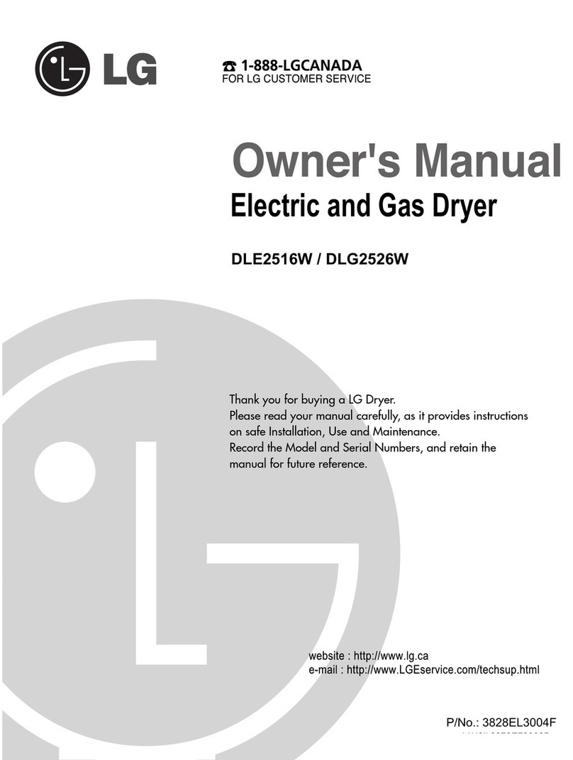 LG DLE2516W Manuel utilisateur