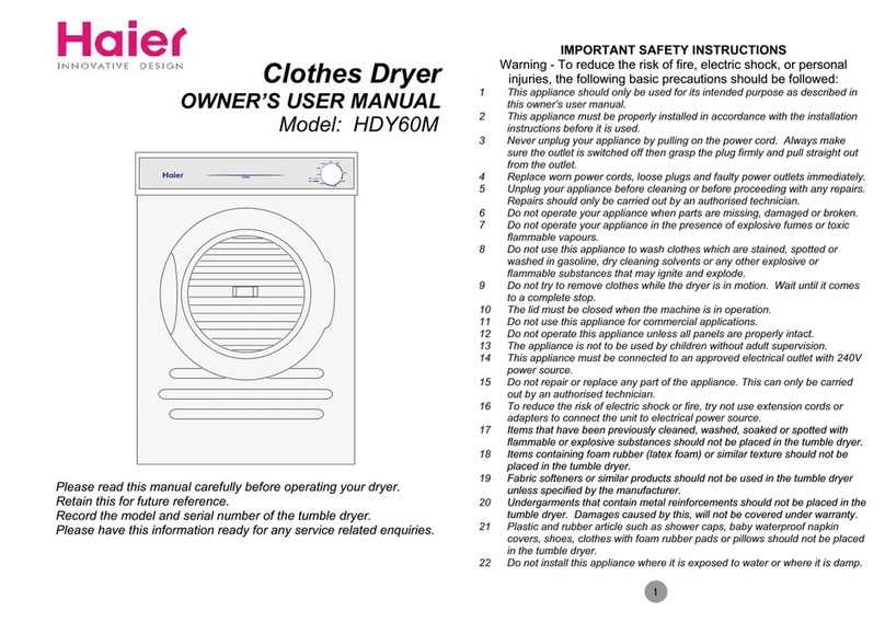 Haier HDY60M Manuel utilisateur