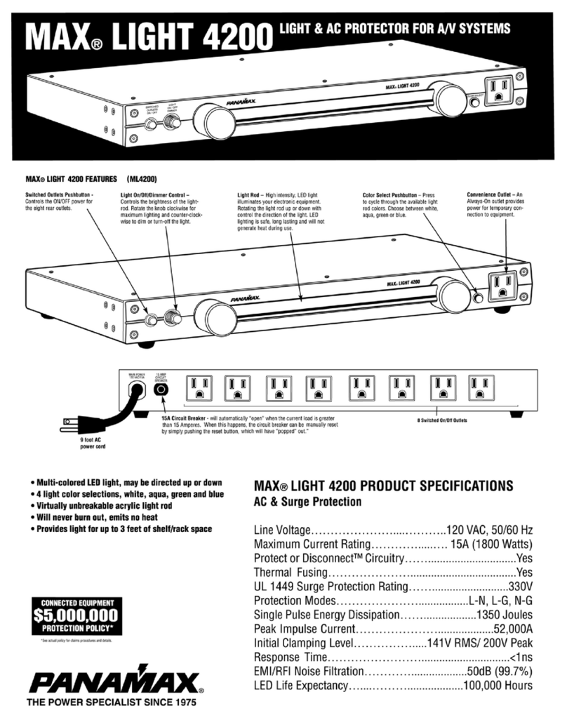 Panamax ML4200 Manuel utilisateur Panamax ML4200 Manuel utilisateur