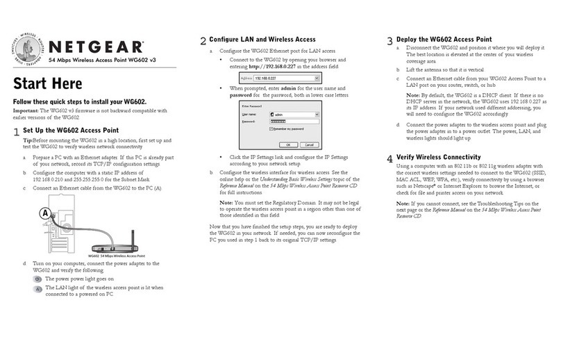 NETGEAR WG602v3 - Wireless Access Point Manuel utilisateur