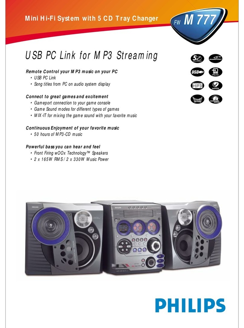Philips FW M777 Manuel utilisateur