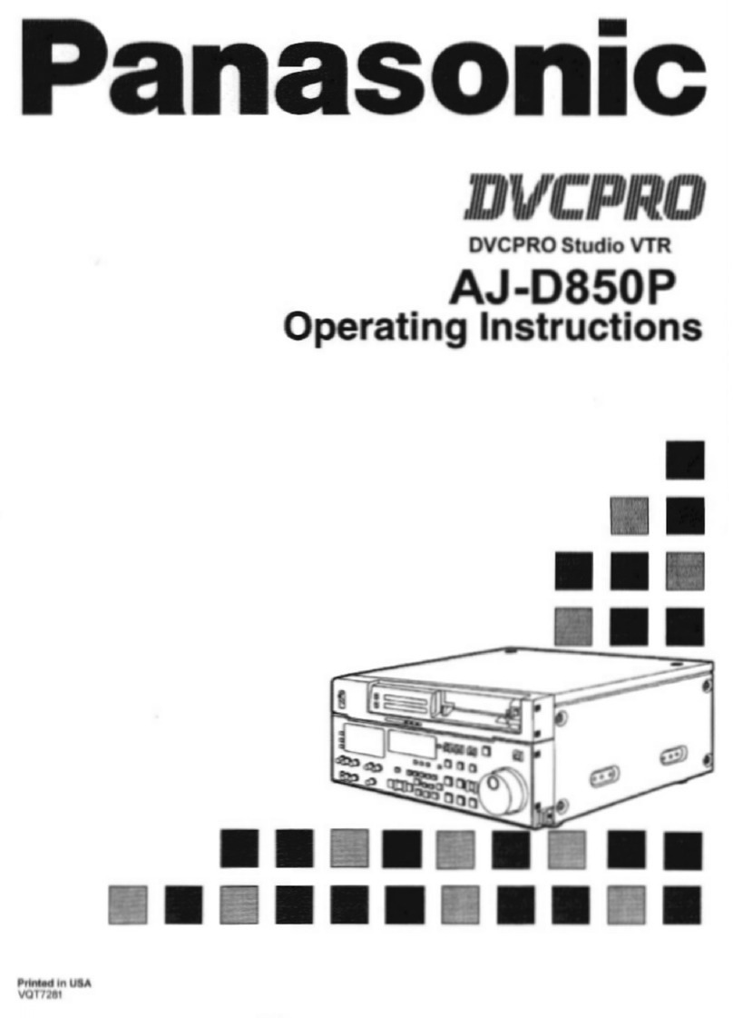 Panasonic AJD850A - DVC STUDIO VTR Manuel utilisateur