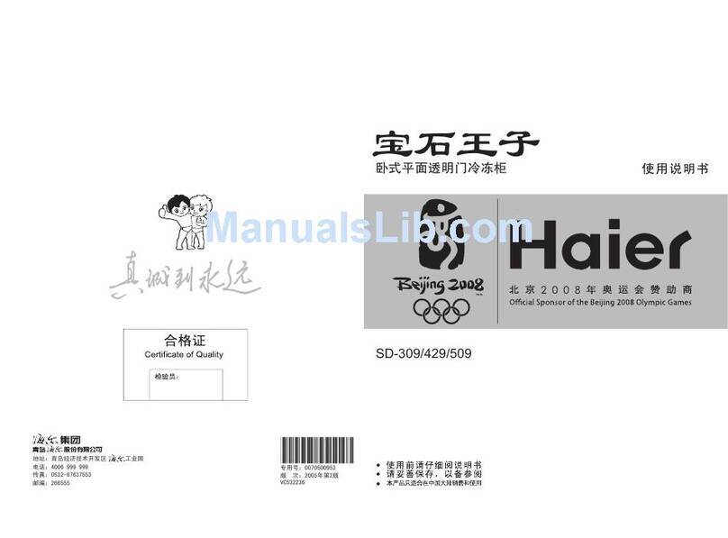 Haier SD-509G Manuel utilisateur Haier SD-509G Manuel utilisateur