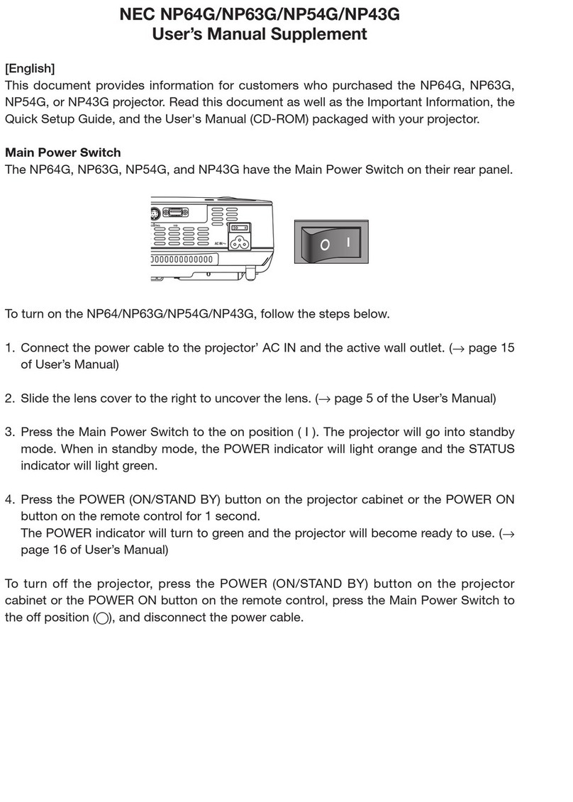 NEC NP64 Series Guide de configuration NEC NP64 Series Guide de configuration
