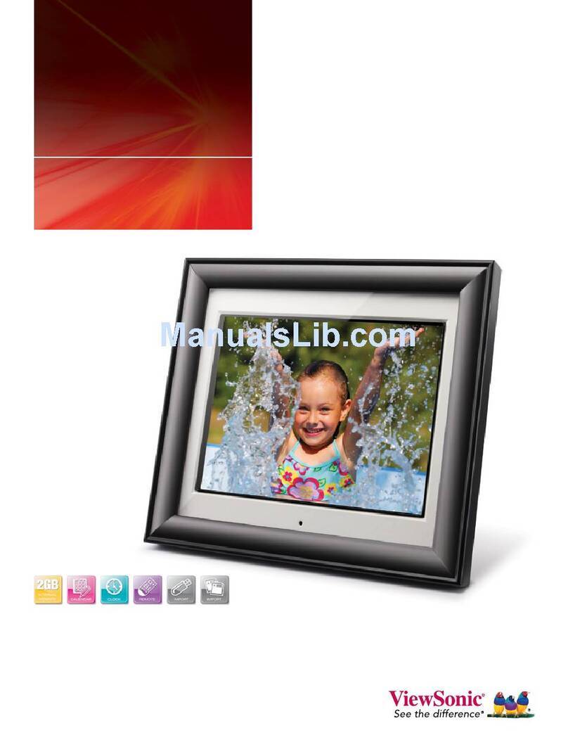 ViewSonic VFD820-12 - Digital Photo Frame Manuel utilisateur ViewSonic VFD820-12 - Digital Photo Frame Manuel utilisateur