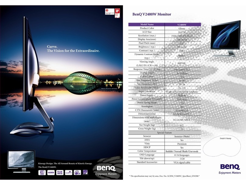 BenQ V2400W Manuel utilisateur