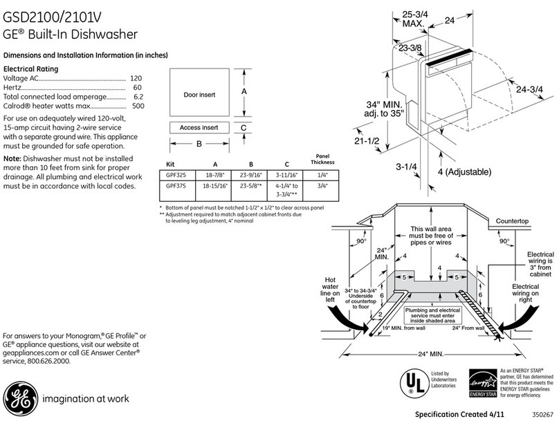 GE GSD2100VWW Manuel
