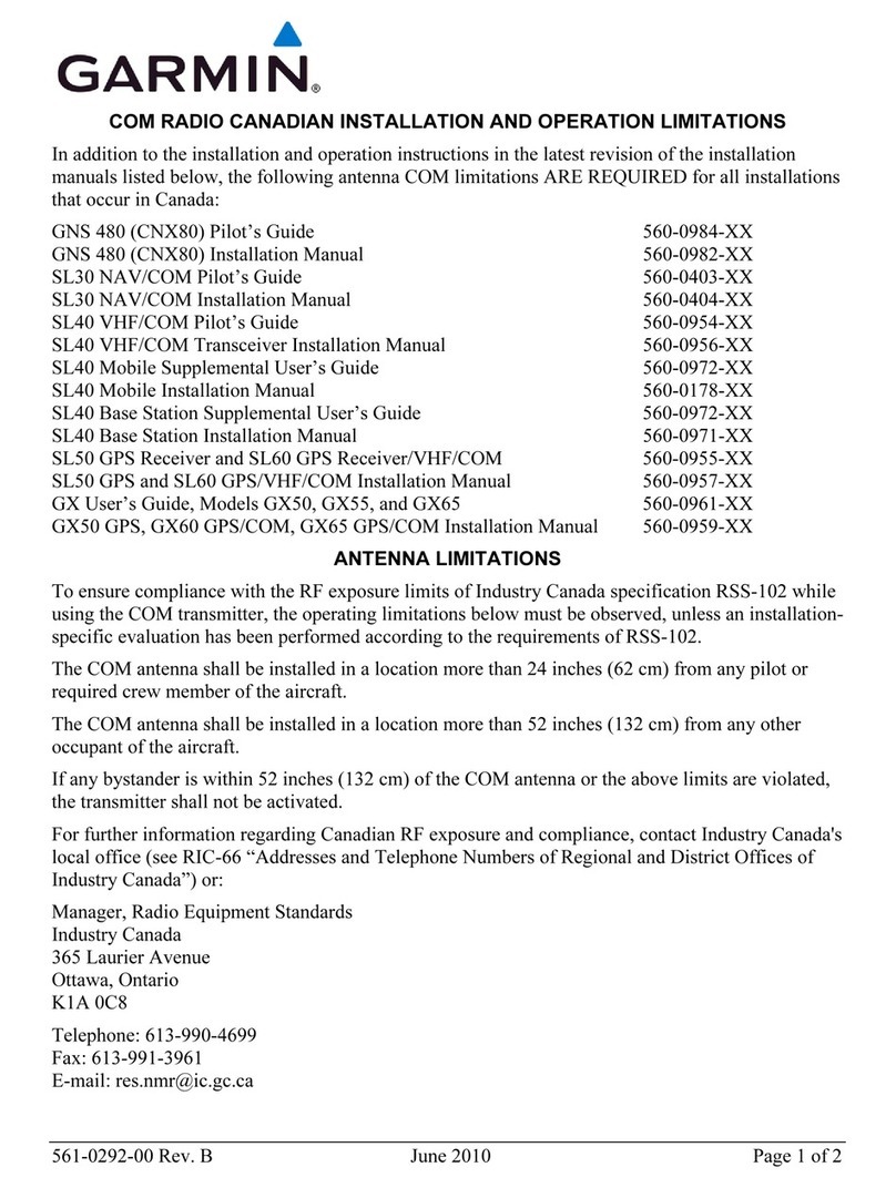 Garmin NavComm SL30 Manuel utilisateur