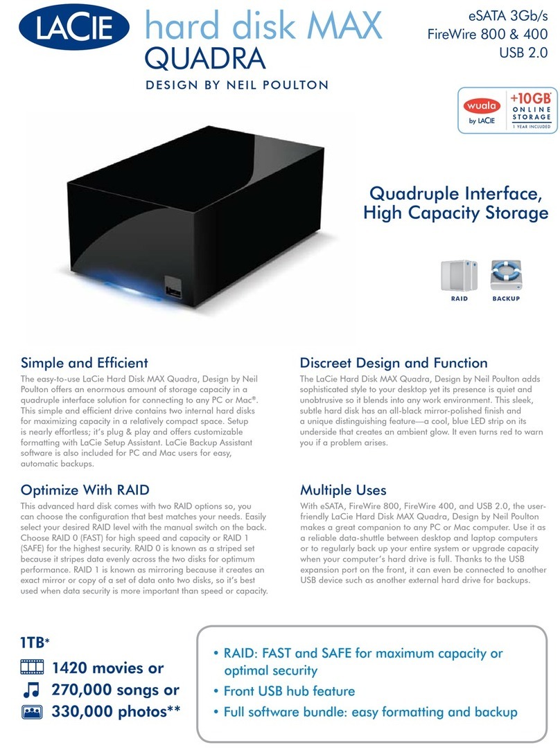 LaCie Hard Disk MAX Quadra Manuel utilisateur
