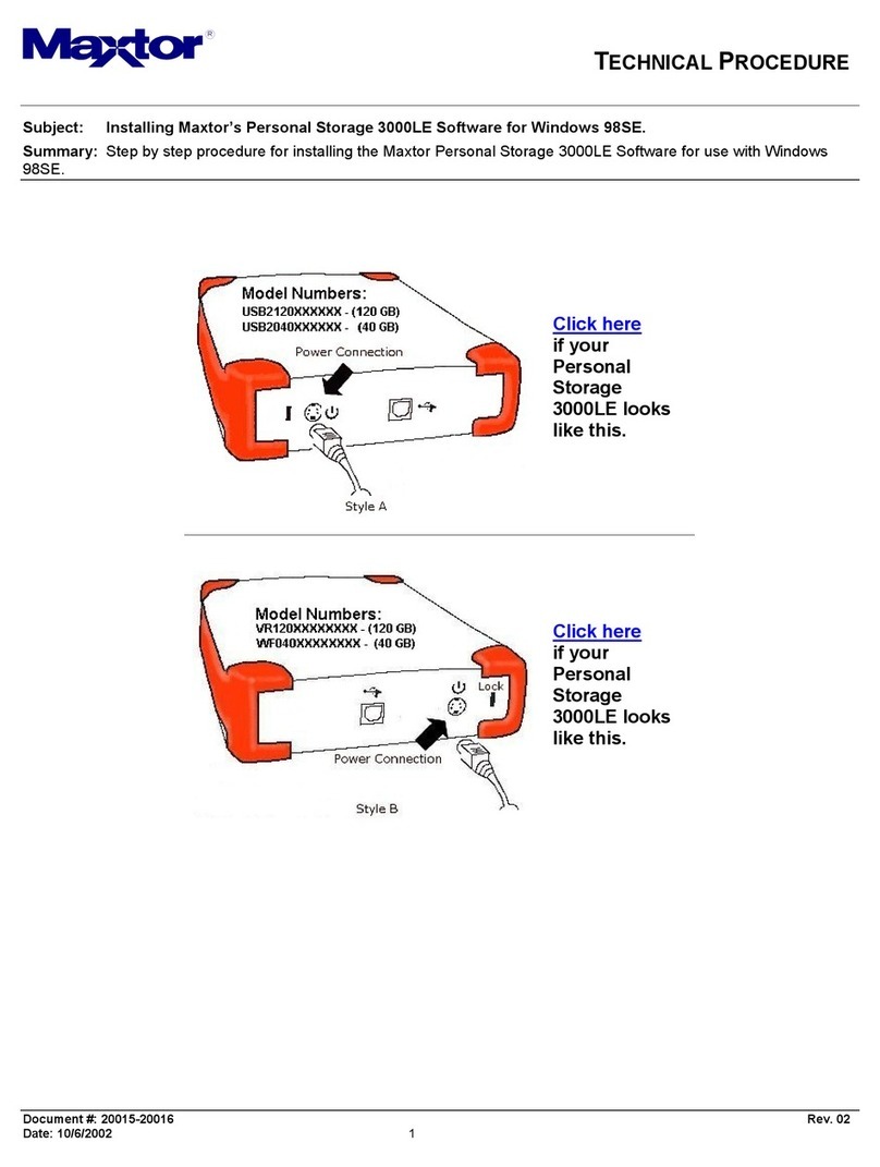 Maxtor Personal Storage 3000LE Mise à jour du firmware
