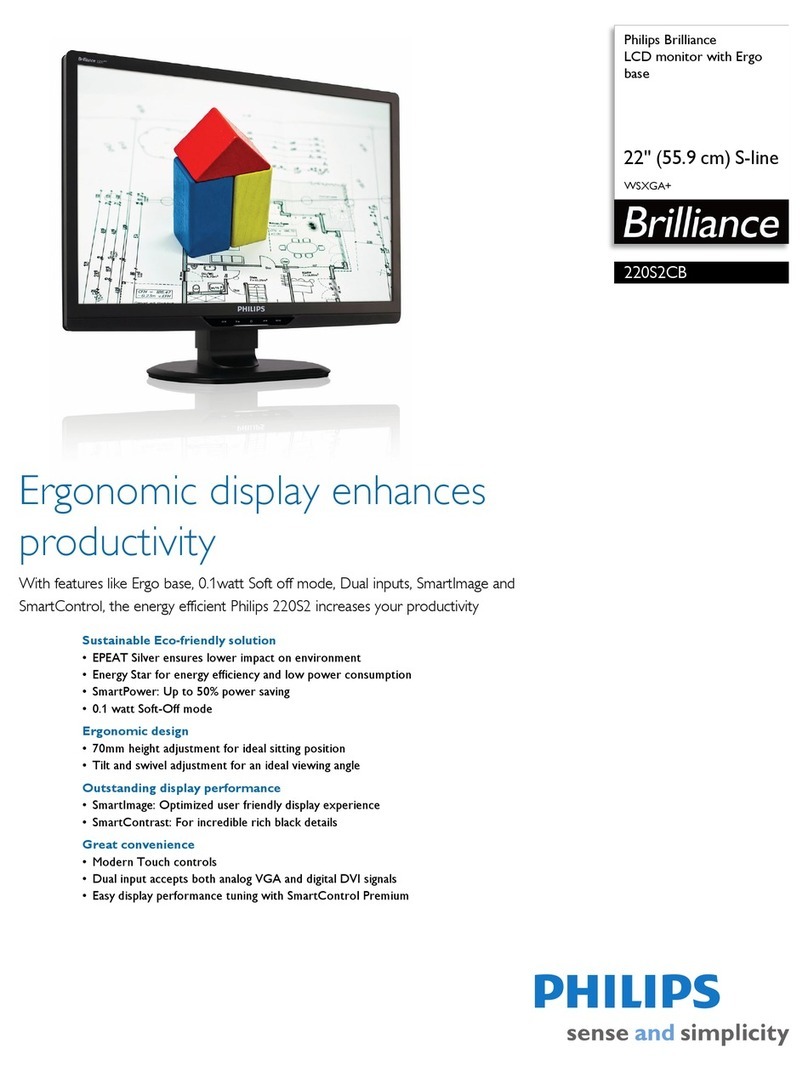 Philips Brilliance 220S2CB Manuel utilisateur Philips Brilliance 220S2CB Manuel utilisateur