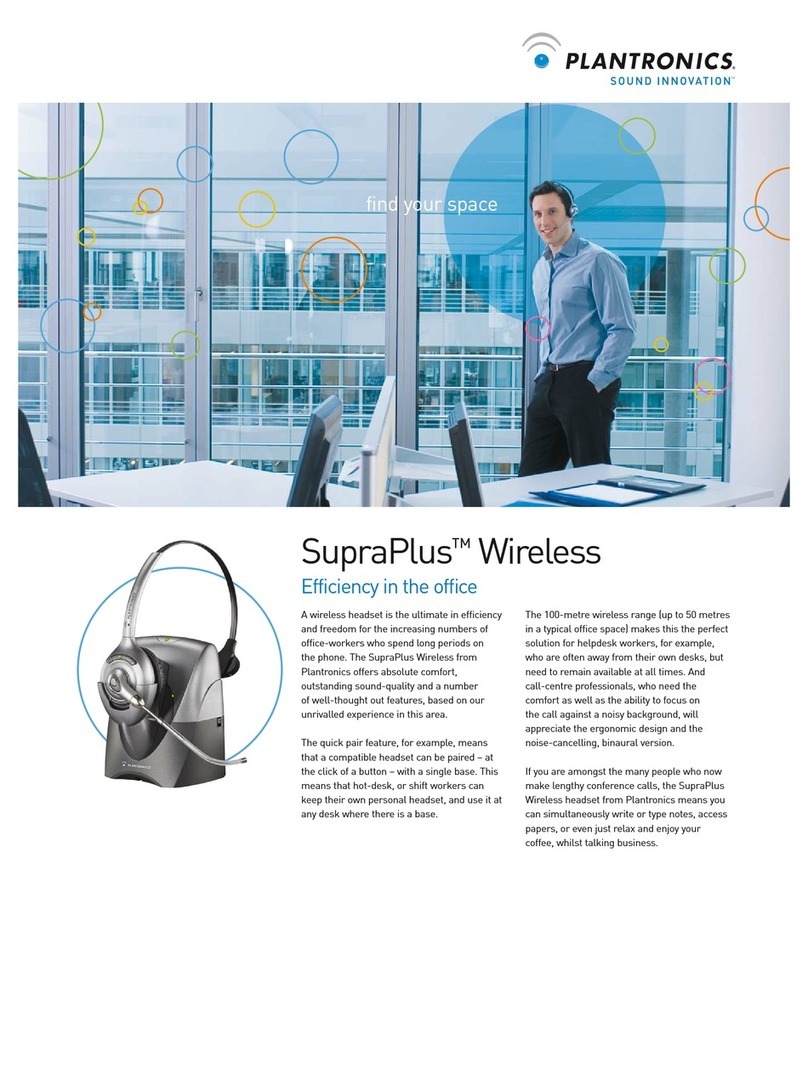 Plantronics Stereo SupraPlus USB Manuel d'instructions