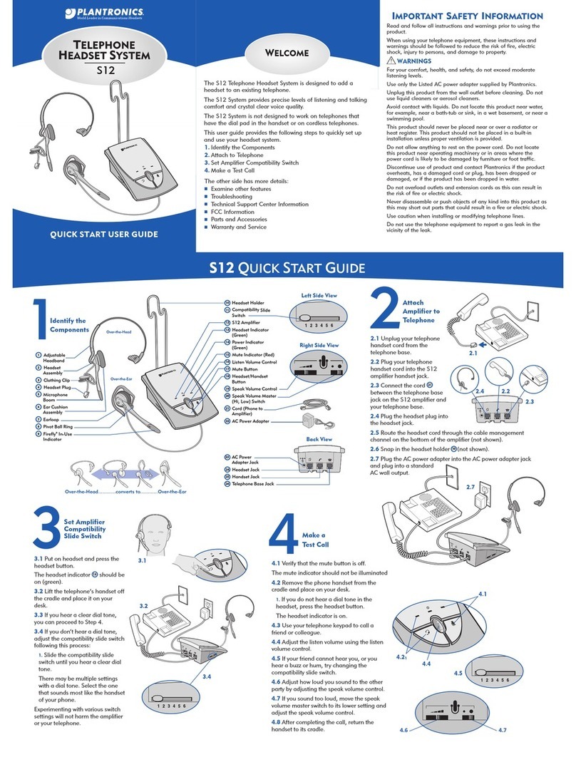 Plantronics S12 Guide de configuration