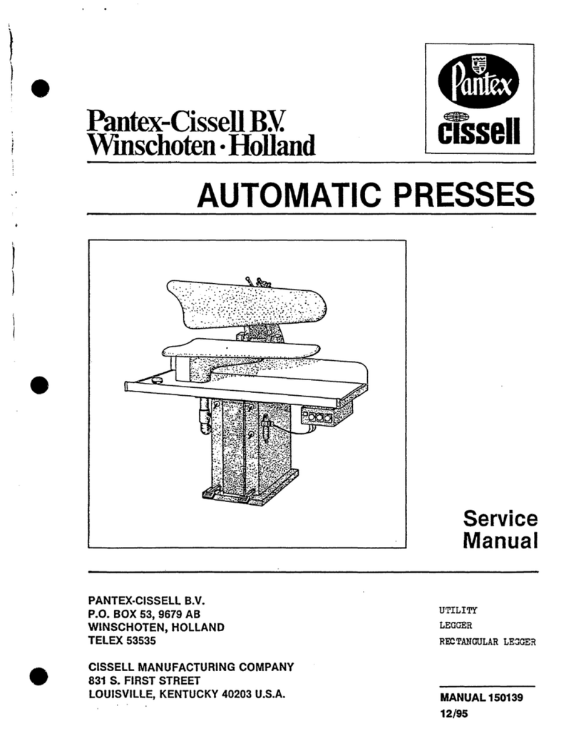 Pantex-Cissell AOLCMAN150139 Manuel utilisateur