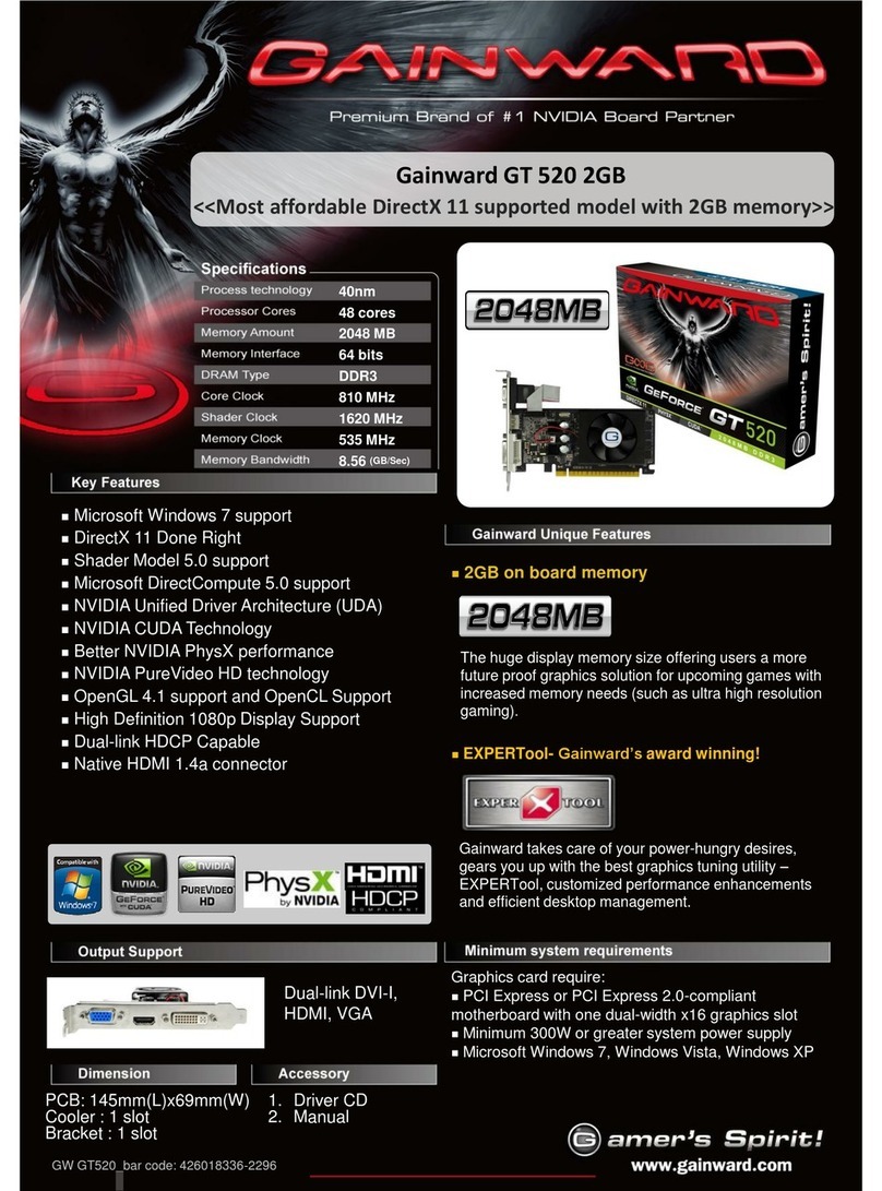 Gainward GT 520 Manuel utilisateur