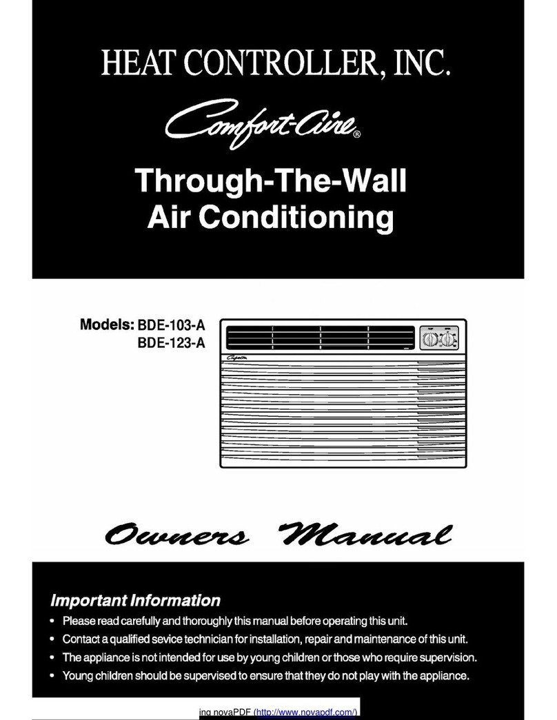 Heat Controller Comfort-Aire BDE-103-A Manuel utilisateur