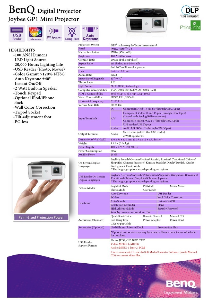 BenQ Joybee GP1 Manuel utilisateur