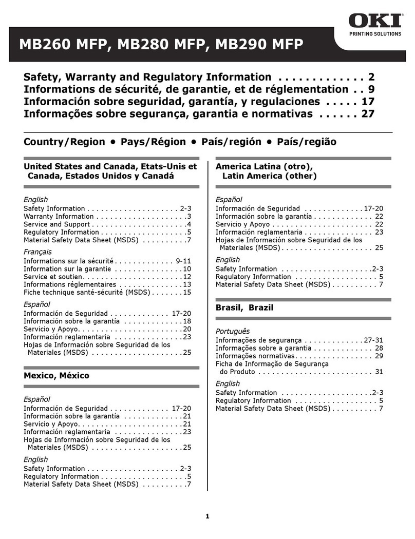 Oki MB260 MFP Manuel du propriétaire