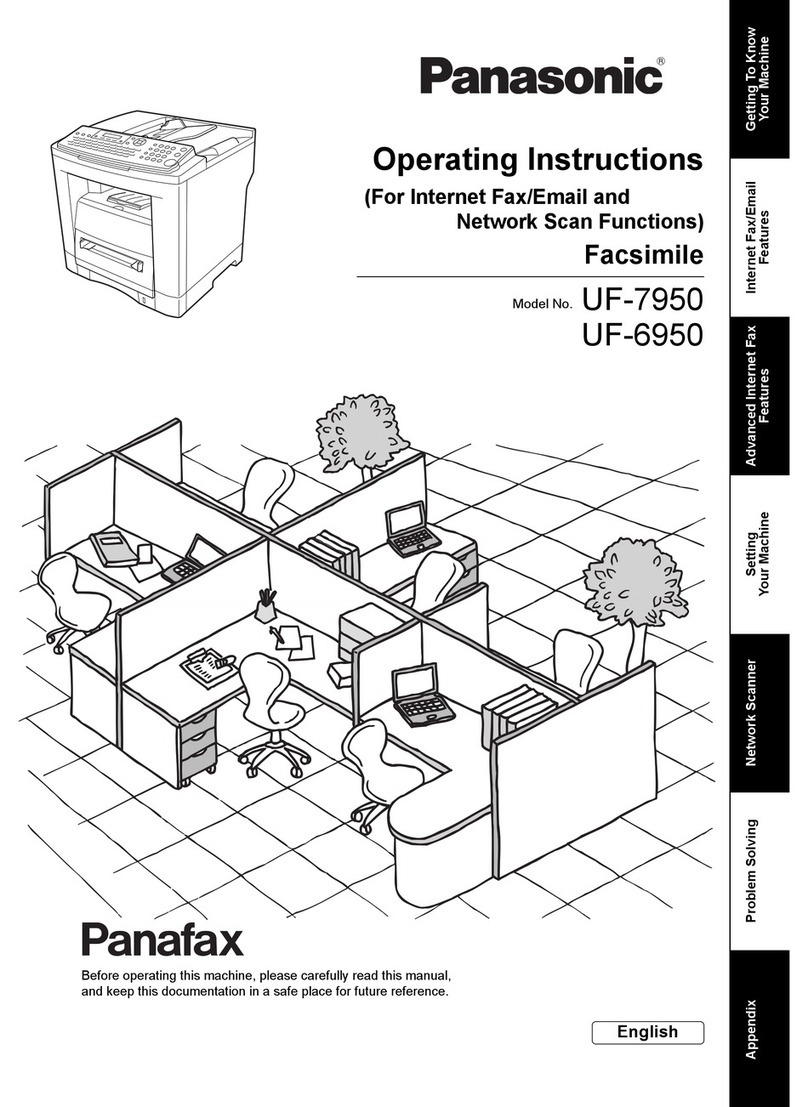Panasonic UF-6950 - Panafax - Multifunction Instructions d'installation et d'entretien Panasonic UF-6950 - Panafax - Multifunction Instructions d'installation et d'entretien
