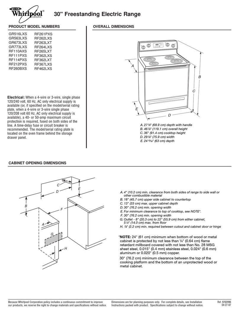 Whirlpool RF265LXTQ Guide de l'utilisateur