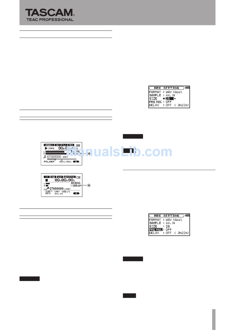 Tascam GT-R1 Instructions d'installation et d'utilisation Tascam GT-R1 Instructions d'installation et d'utilisation
