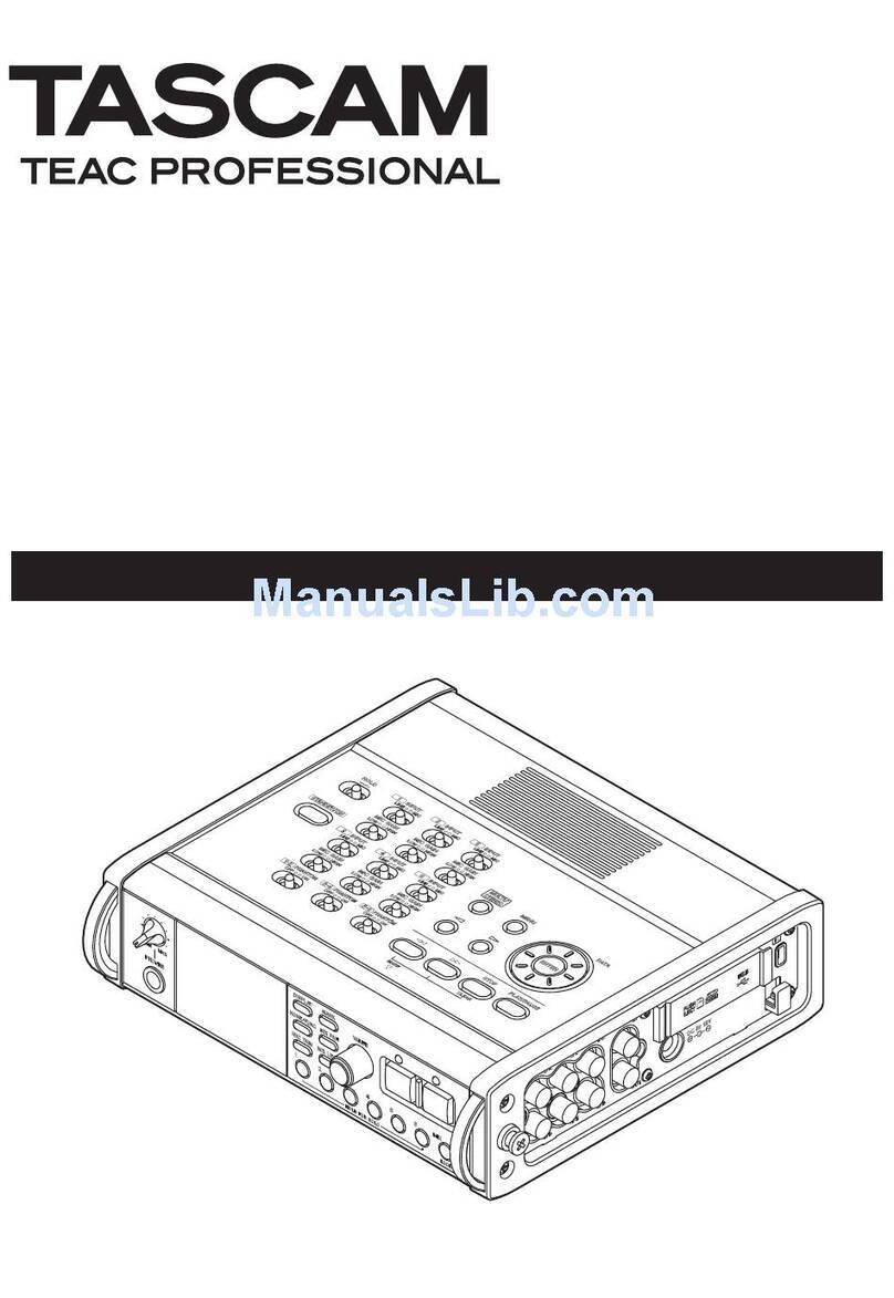 Tascam DR-680 Manuel utilisateur Tascam DR-680 Manuel utilisateur