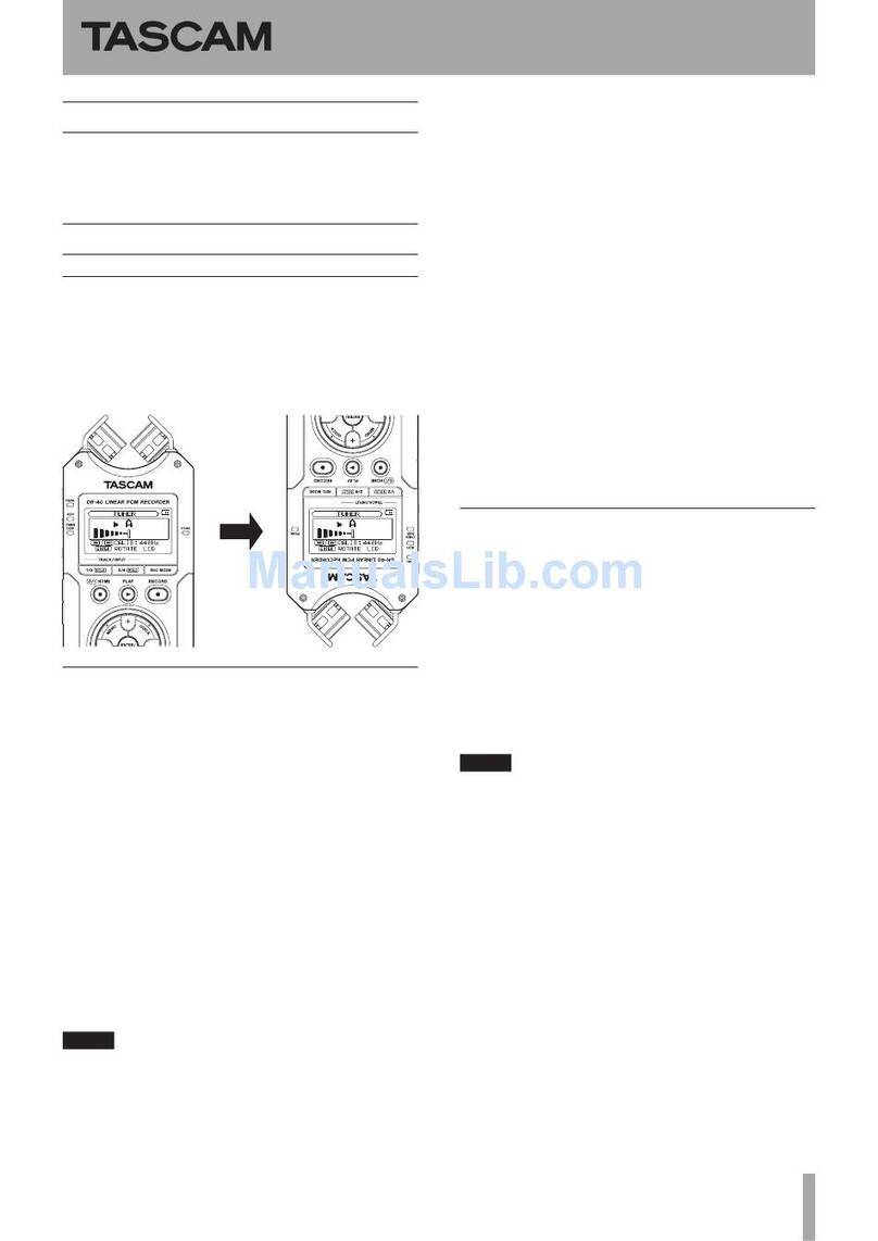 Tascam DR-40 Mode d’emploi