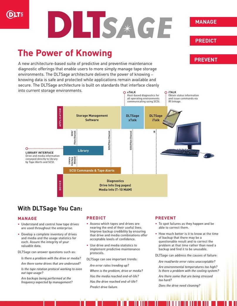 Quantum B DLTSAGE SELLSHEET Manuel utilisateur Quantum B DLTSAGE SELLSHEET Manuel utilisateur