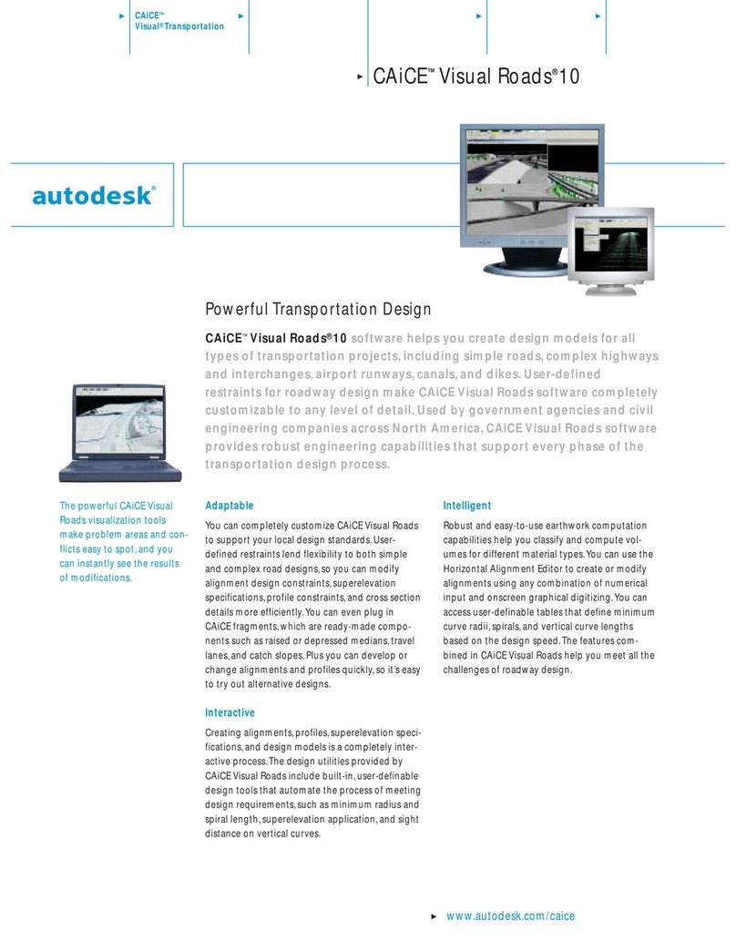 Autodesk CAICE VISUAL ROADS 10 Manuel utilisateur