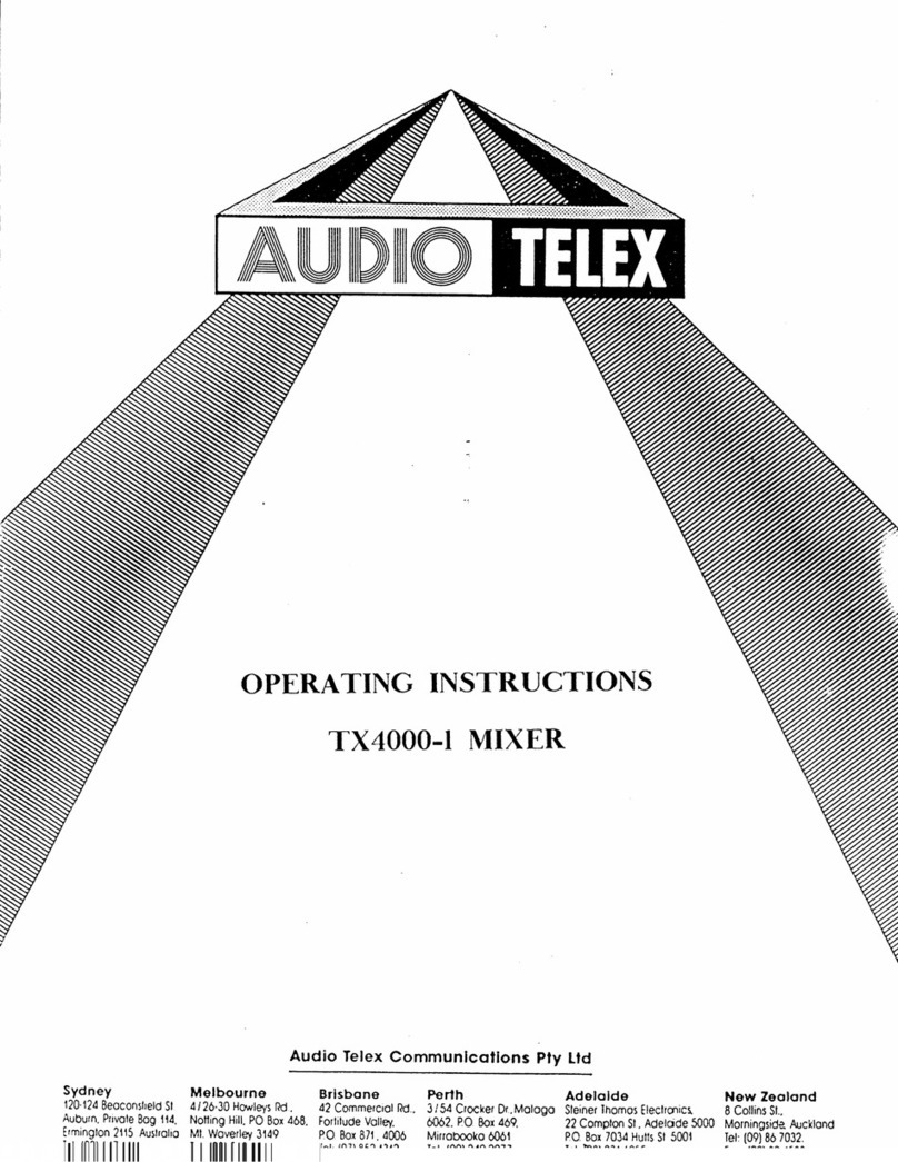 AUDIO TELEX TX4000-1 Manuel utilisateur