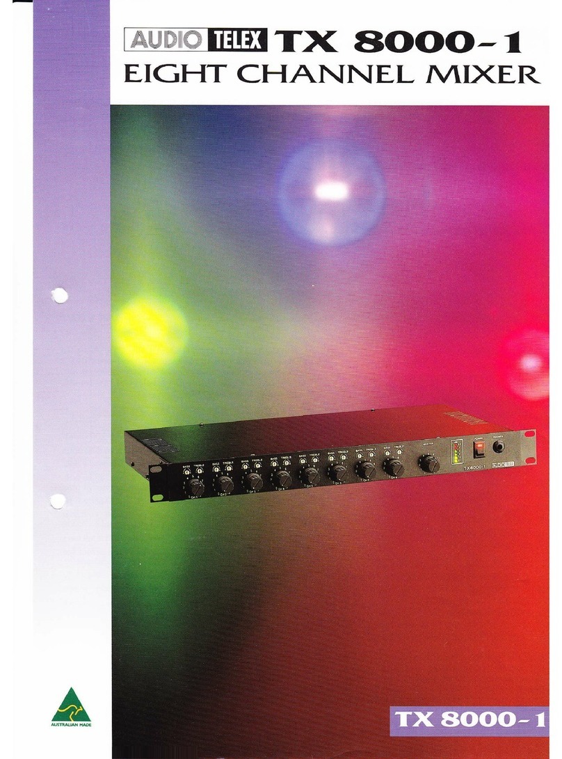 AUDIO TELEX TX 8000-1 Manuel utilisateur