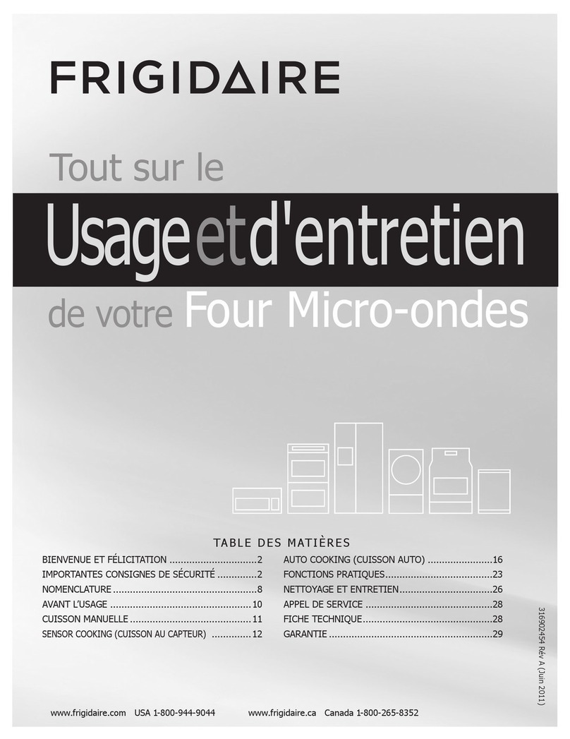Frigidaire FGBM205KB Manuel de service