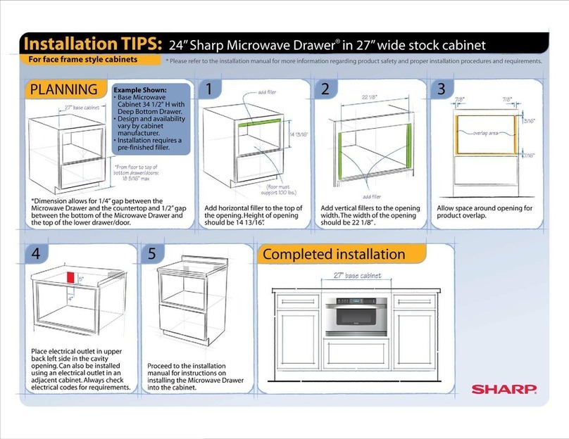 Sharp KB6021MW - 24 Insight Pro Microwave Drawer Instructions de montage