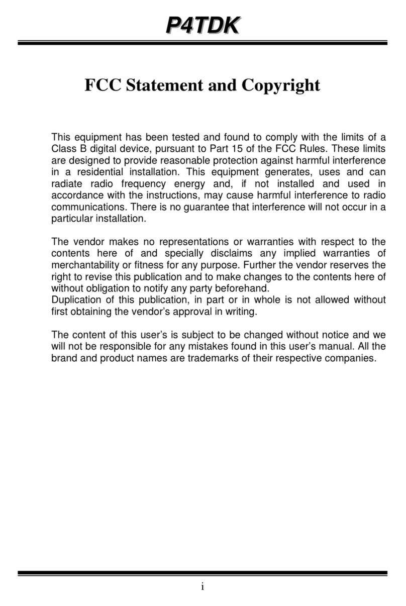 Biostar P4TDK Instructions d'utilisation et d'installation