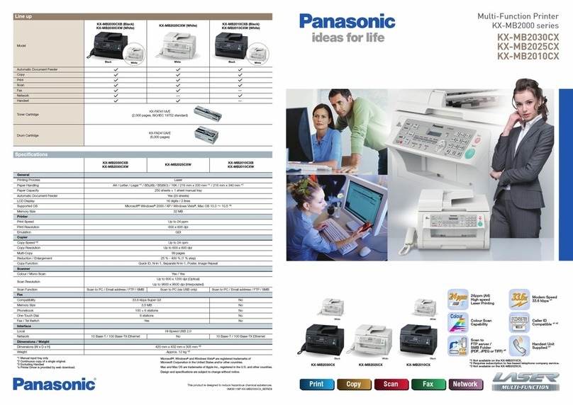 Panasonic KX-MB2000 Manuel utilisateur