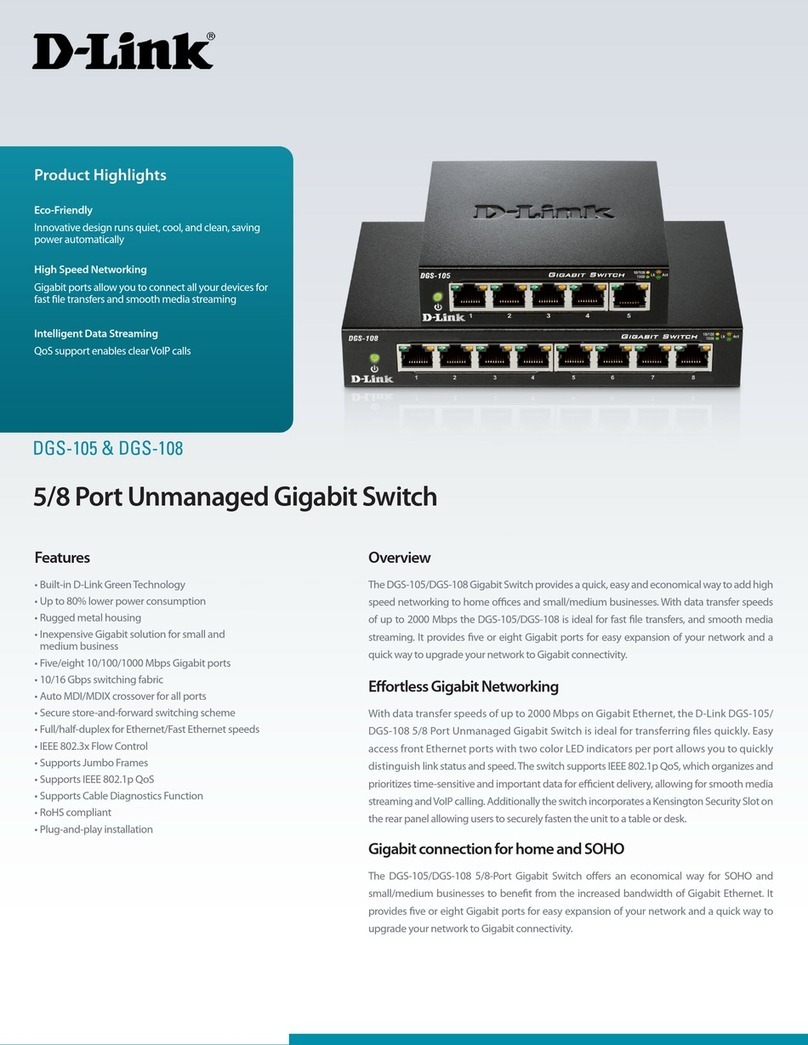 D-Link DGS-105 - Switch Manuel utilisateur