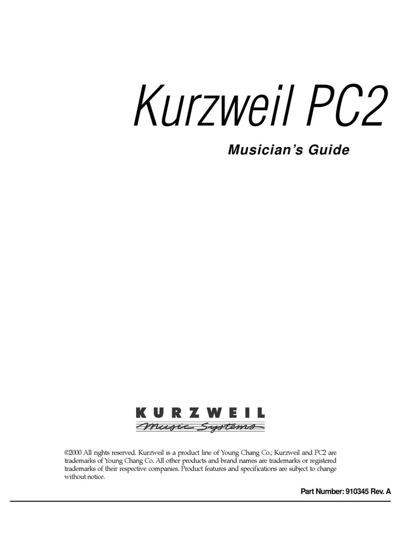 Kurzweil PC2KBD Manuel utilisateur