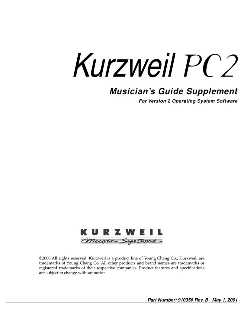 Kurzweil PC2KBDV2 Manuel du propriétaire