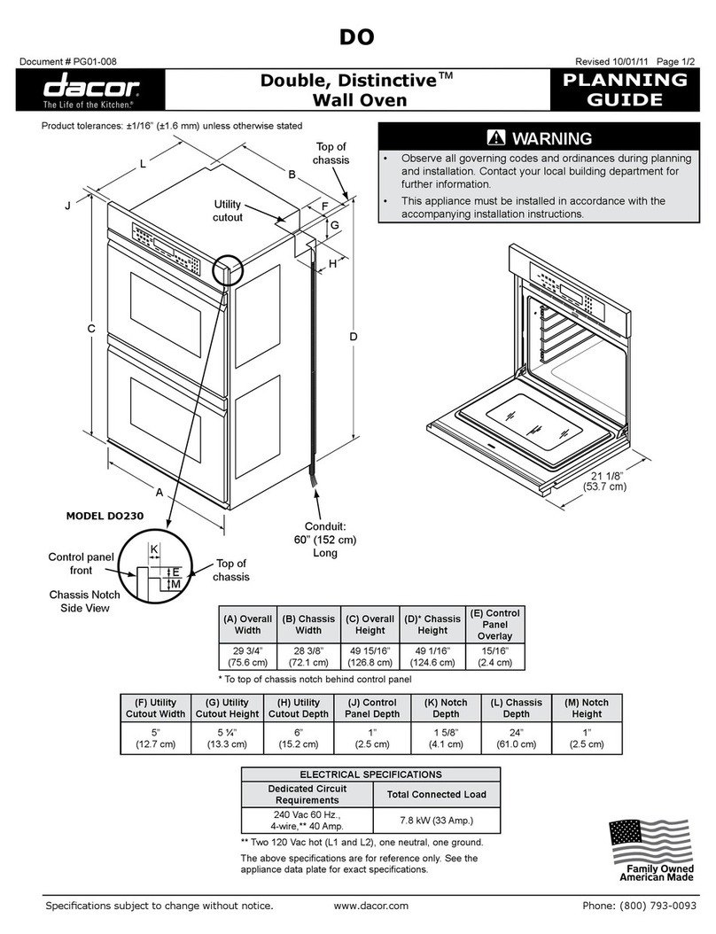 Dacor DO230 Manuel technique